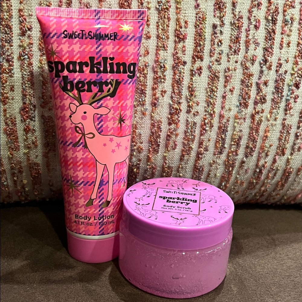 Sweet & Shimmer Sparkling Berry Body Scrub and Lotion